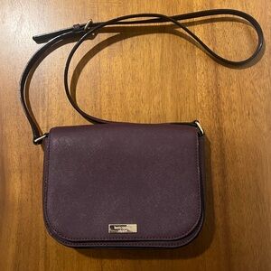 Kate Spade Dark Purple Crossbody Bag - Great Condition